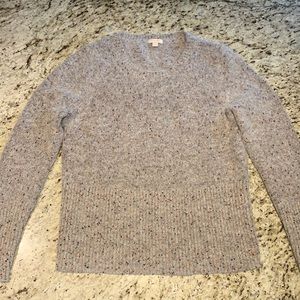 J Crew Collection Gray/multi alpaca sweater, small